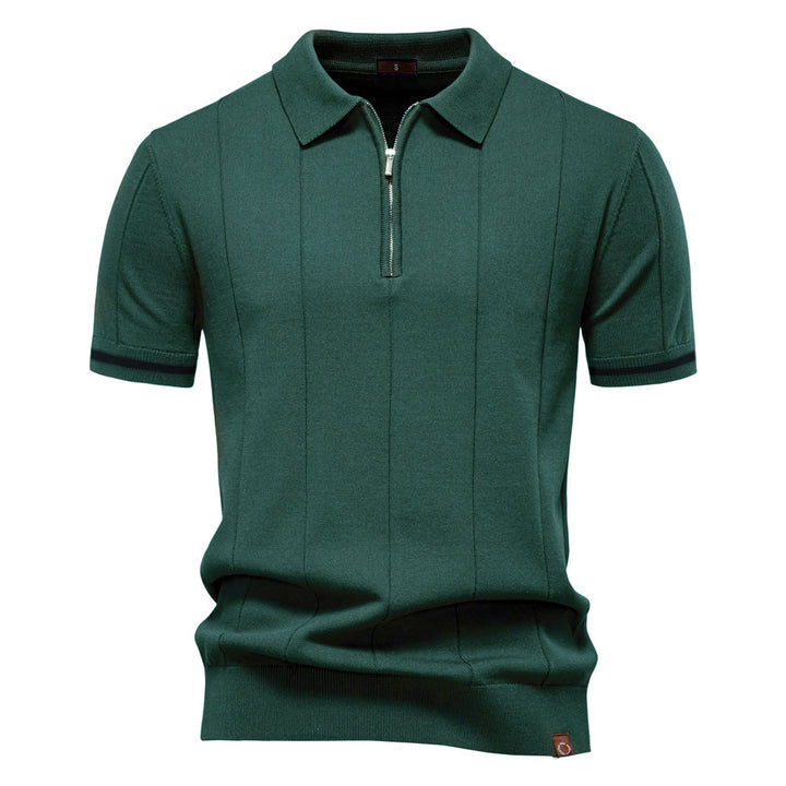 Herr Polo T-shirt med Sportig Dragkedja Mirla-Eva Jonsson