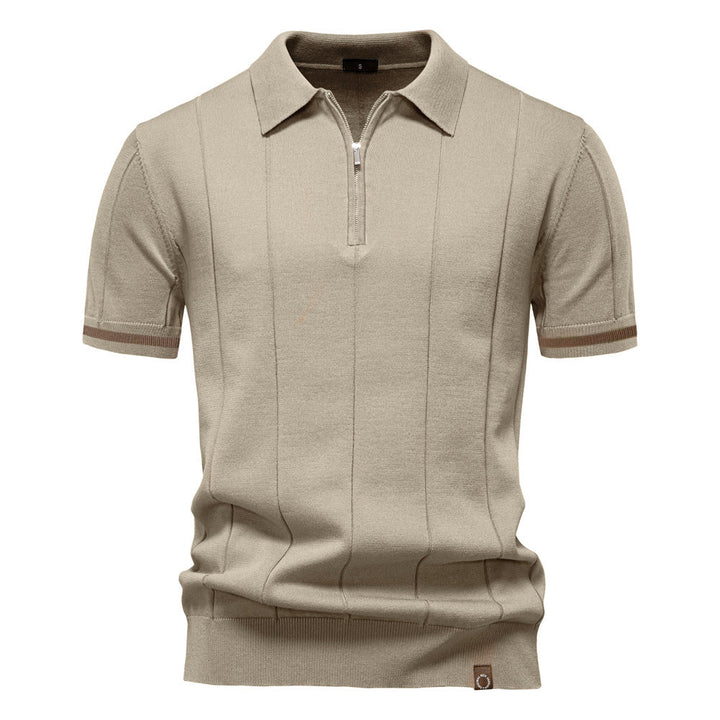 Herr Polo T-shirt med Sportig Dragkedja Mirla-Eva Jonsson