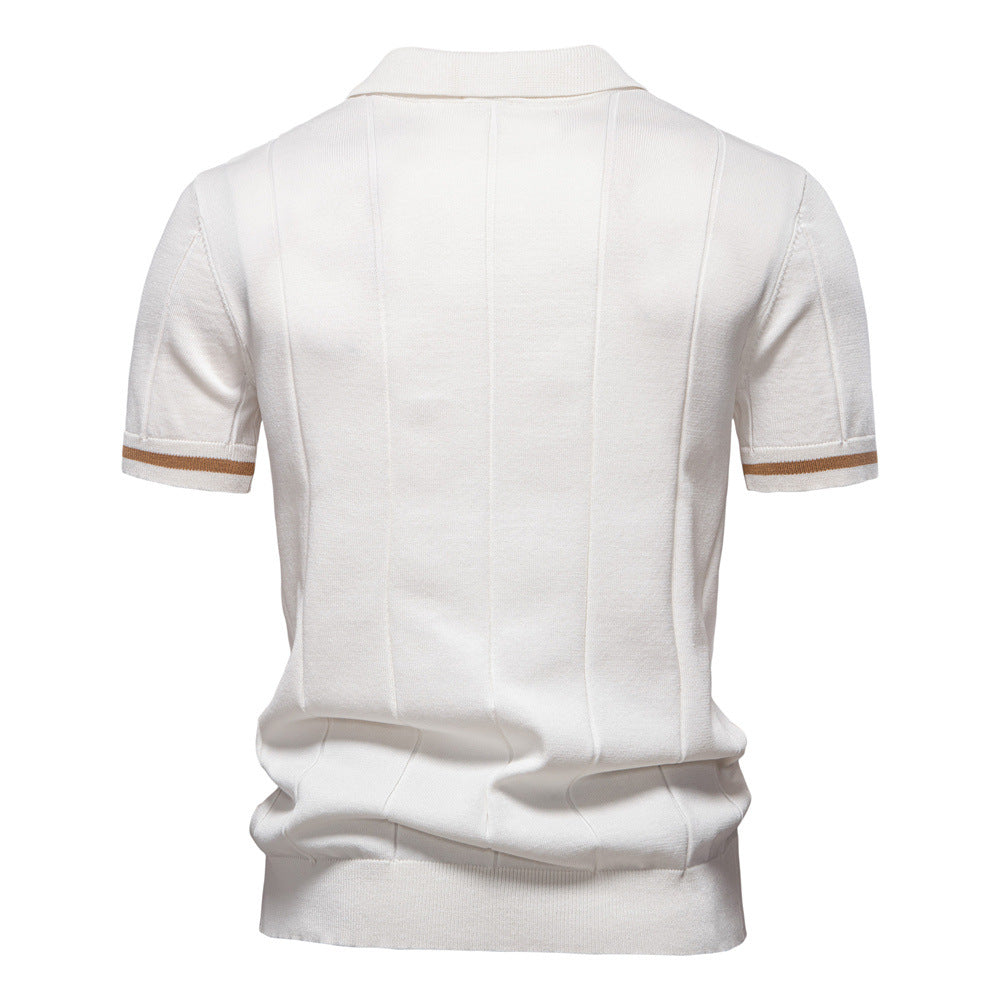 Herr Polo T-shirt med Sportig Dragkedja Mirla-Eva Jonsson