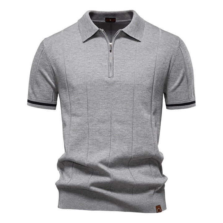 Herr Polo T-shirt med Sportig Dragkedja Mirla-Eva Jonsson