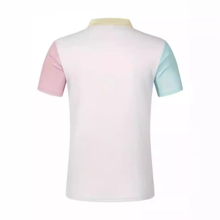 Herr Polo T-shirt med kontrasterande ärmar Mirla-Eva Jonsson