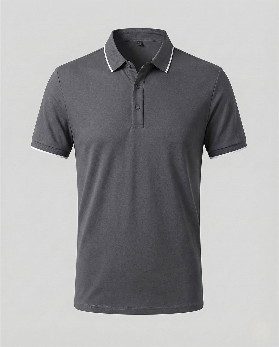Herr Polo skjorta Piqué Slim Fit Paspel Krage-Eva Jonsson