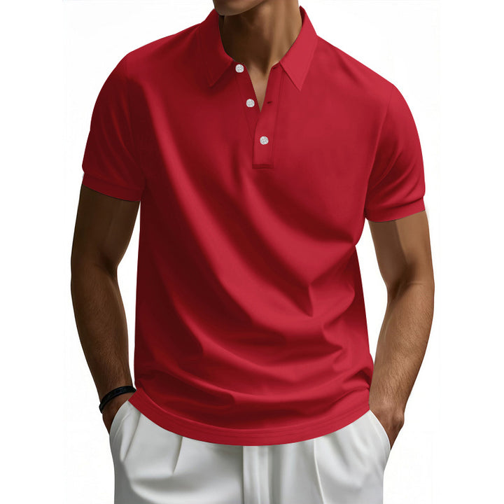 Herr Polo skjorta med strukturerad krage och fuktavledande material Eva Jonsson-Eva Jonsson