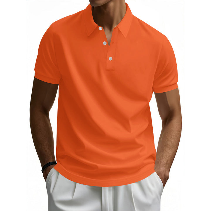 Herr Polo skjorta med strukturerad krage och fuktavledande material Eva Jonsson-Eva Jonsson