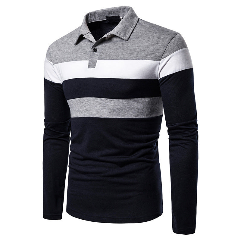 Herr Poloshirt med moderna randmönster och längre snitt Mirla-Eva Jonsson