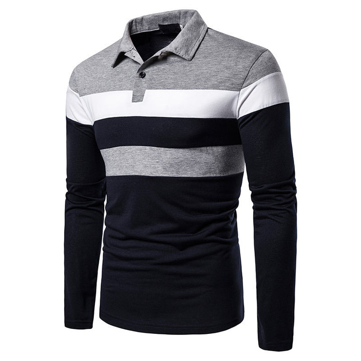 Herr Poloshirt med moderna randmönster och längre snitt Mirla-Eva Jonsson