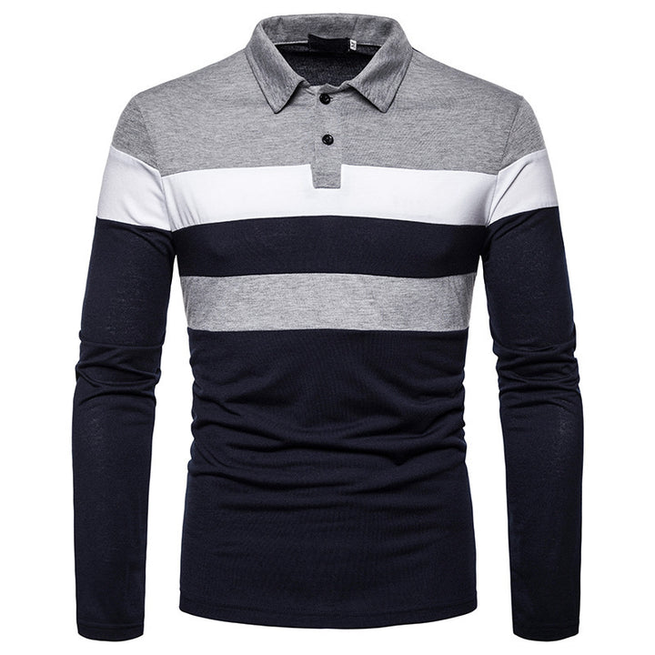 Herr Poloshirt med moderna randmönster och längre snitt Mirla-Eva Jonsson