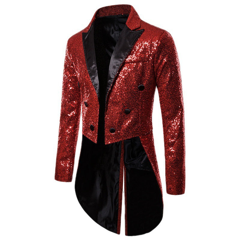 Herr Sequins Blazer med elegant dubbelknäppning och extravaganta detaljer Mirla-Eva Jonsson
