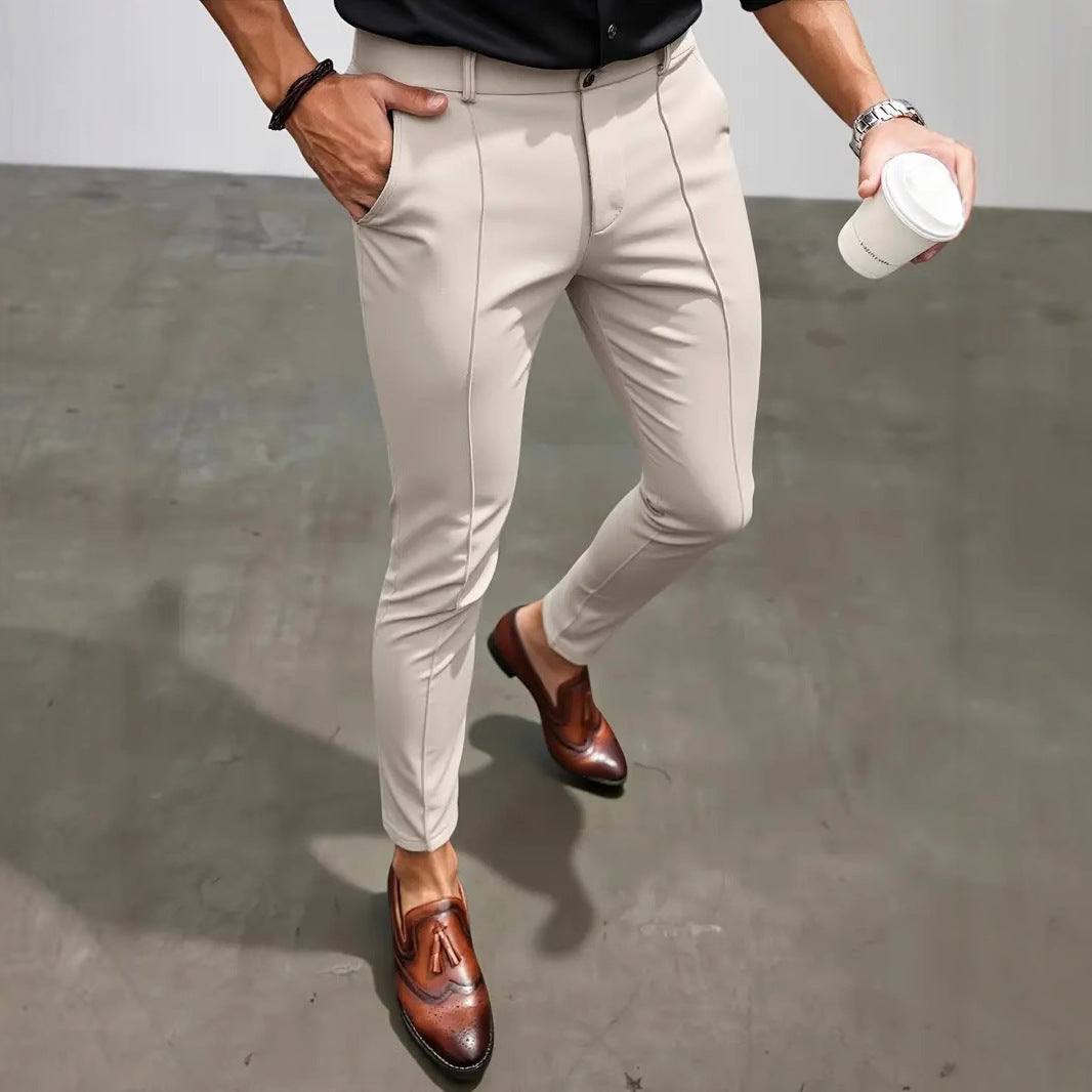 Herr Slim-Fit Högt Kvalitativ Byxa med Innovativ Design Mirla-Eva Jonsson