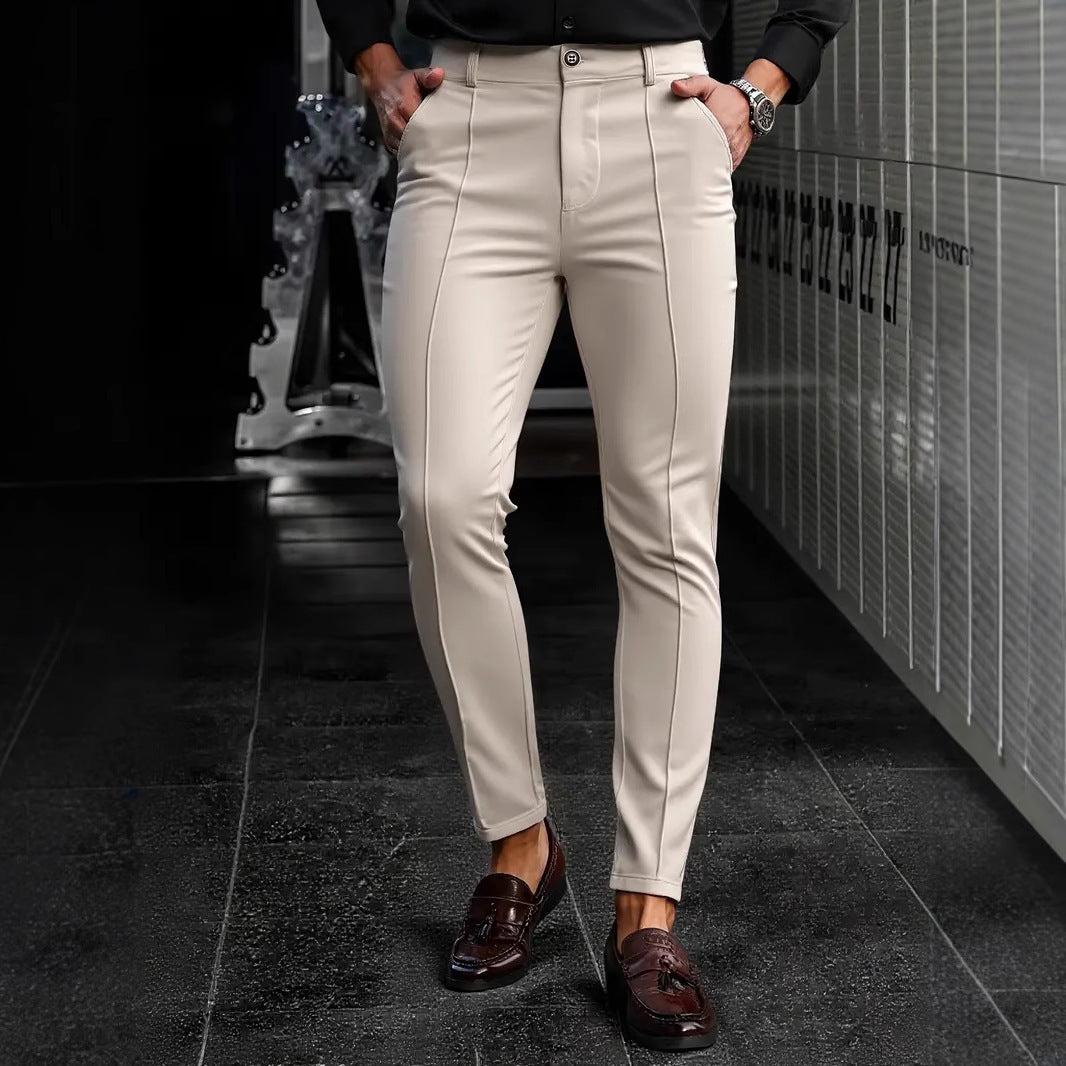 Herr Slim-Fit Högt Kvalitativ Byxa med Innovativ Design Mirla-Eva Jonsson