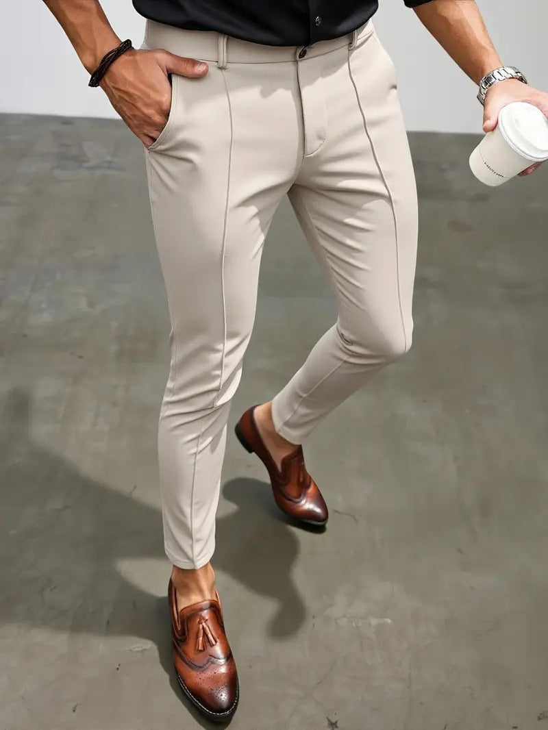 Herr Slim-Fit Högt Kvalitativ Byxa med Innovativ Design Mirla-Eva Jonsson