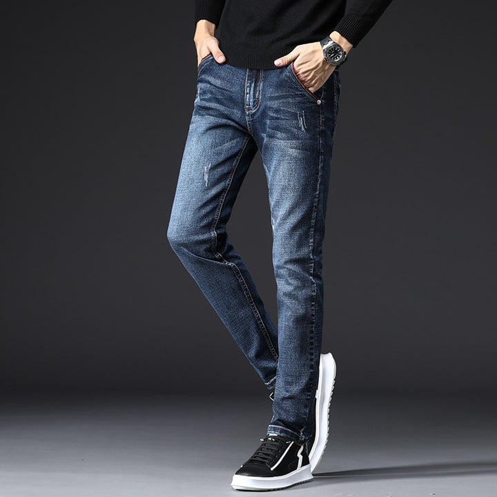 Herr Slim-Fit Jeans med stiliga Destroyed-detaljer Mirla-Eva Jonsson