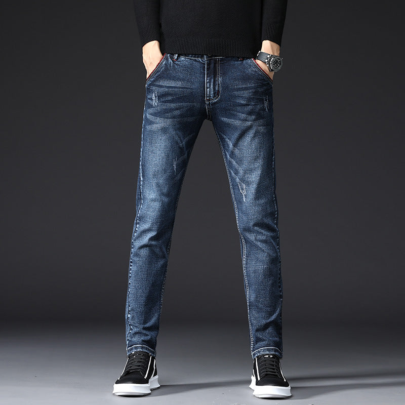 Herr Slim-Fit Jeans med stiliga Destroyed-detaljer Mirla-Eva Jonsson