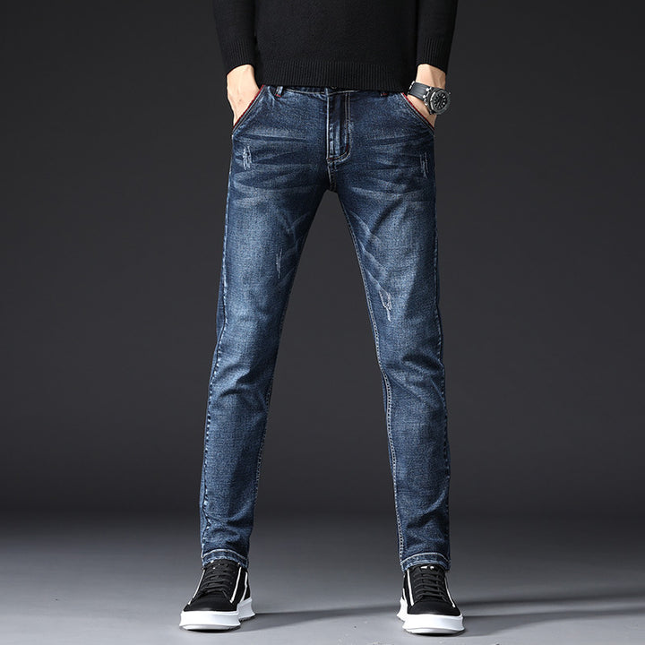 Herr Slim-Fit Jeans med stiliga Destroyed-detaljer Mirla-Eva Jonsson