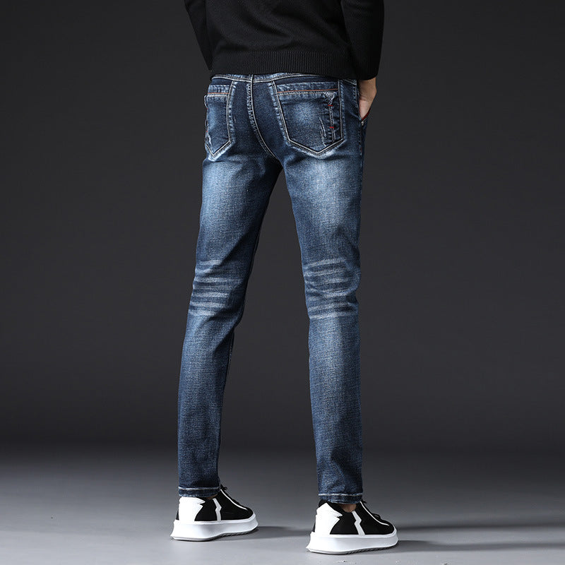 Herr Slim-Fit Jeans med stiliga Destroyed-detaljer Mirla-Eva Jonsson