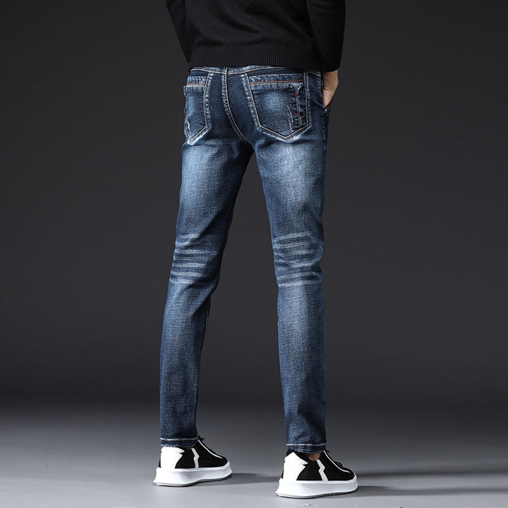 Herr Slim-Fit Jeans med stiliga Destroyed-detaljer Mirla-Eva Jonsson