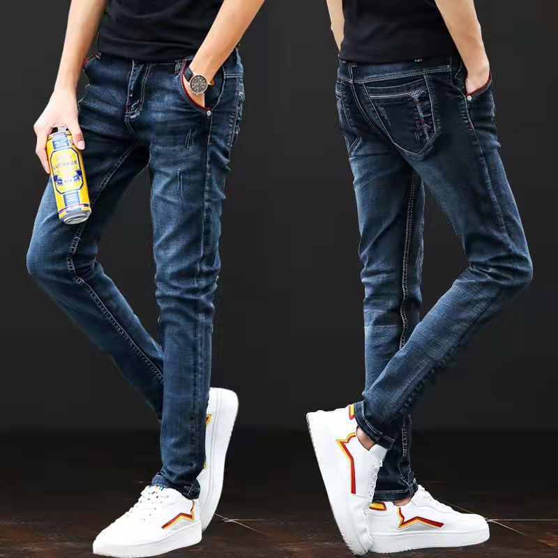 Herr Slim-Fit Jeans med stiliga Destroyed-detaljer Mirla-Eva Jonsson