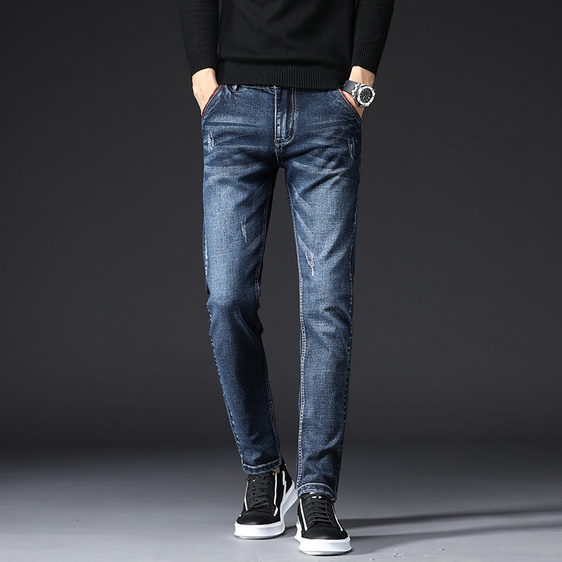 Herr Slim-Fit Jeans med stiliga Destroyed-detaljer Mirla-Eva Jonsson