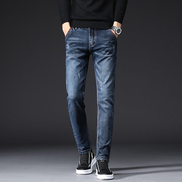 Herr Slim-Fit Jeans med stiliga Destroyed-detaljer Mirla-Eva Jonsson
