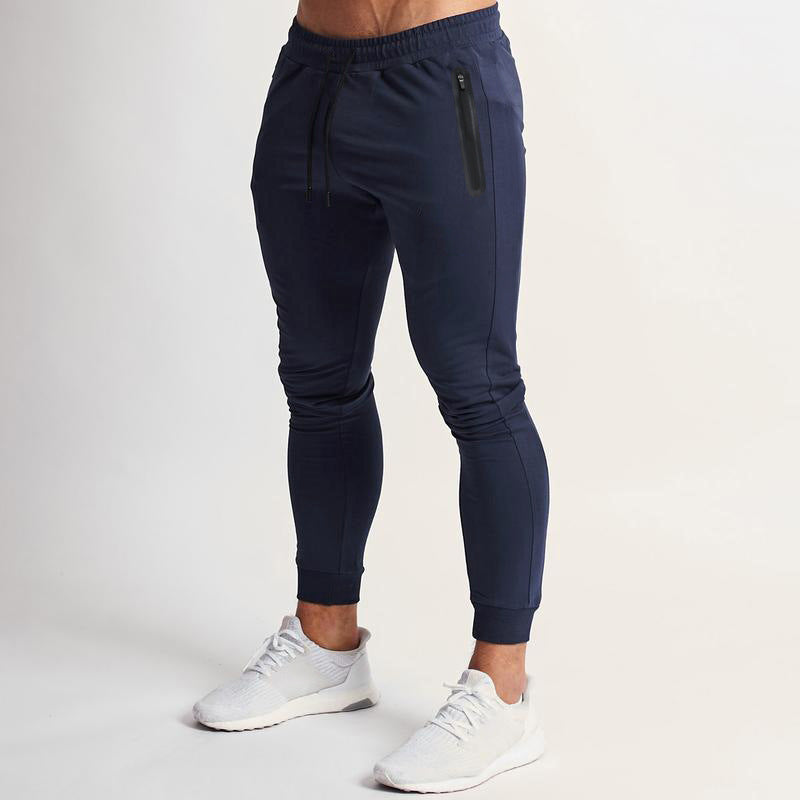 Herr Slim-Fit Joggingbyxor med praktiska dragkedjefickor Mirla-Eva Jonsson