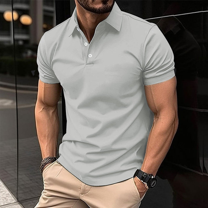Herr Sport Poloshirt av Andningsbart Material med Klassisk Snitt Mirla-Eva Jonsson