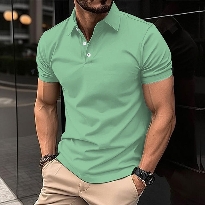 Herr Sport Poloshirt av Andningsbart Material med Klassisk Snitt Mirla-Eva Jonsson