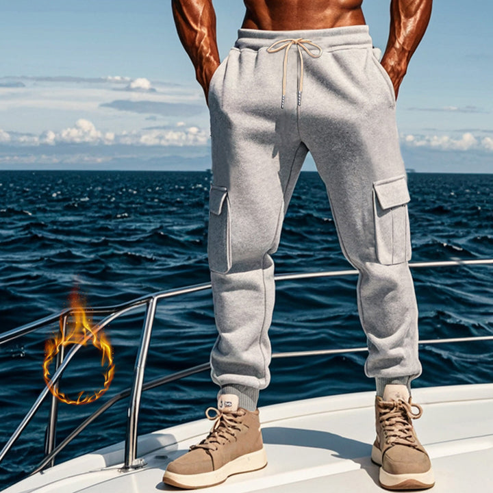 Herr Sportig Cargo-Joggingbyxor med elastisk midja och praktiska fickor Mirla-Eva Jonsson