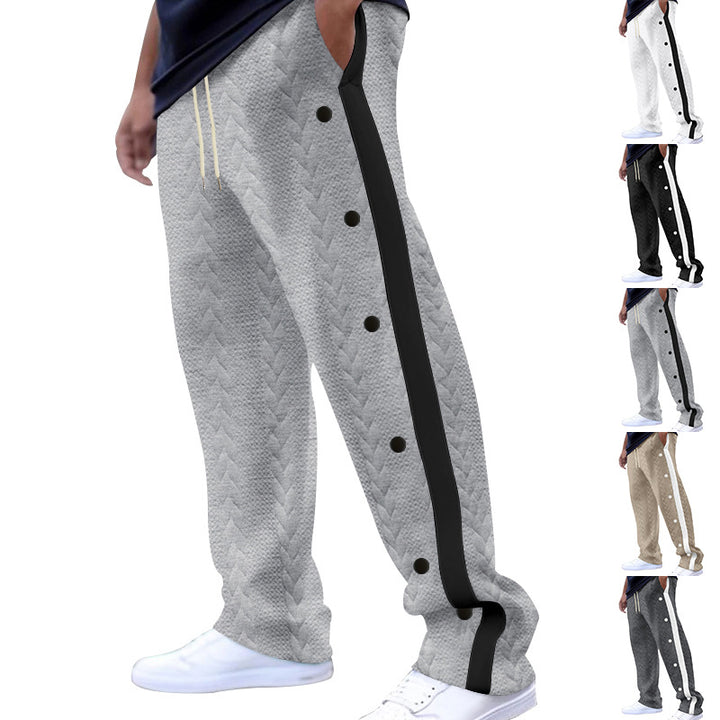 Herr Sportig Fritidsbyxa med innovativ knappardesign och elastisk midja Mirla-Eva Jonsson
