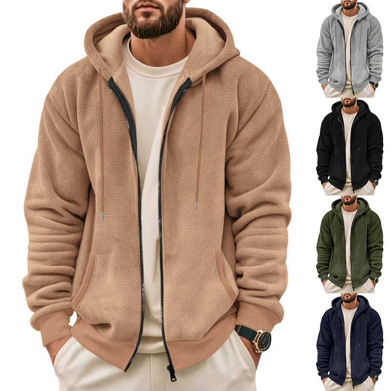 Herr Sportig Hoodie med andningsbart material och praktisk dragkedja Mirla-Eva Jonsson