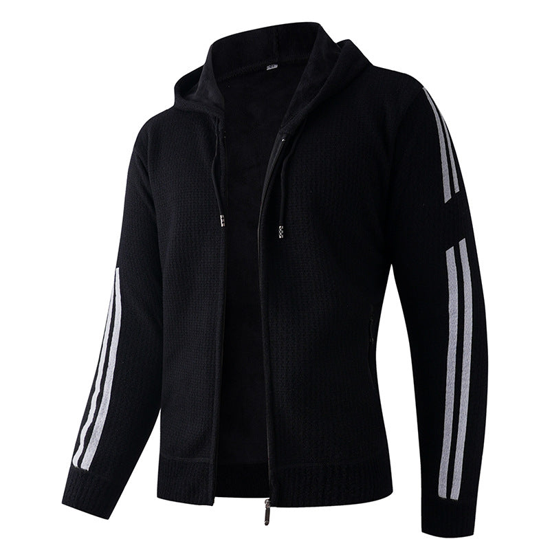 Herr Sportig Hoodie med mjukt foder Mirla-Eva Jonsson