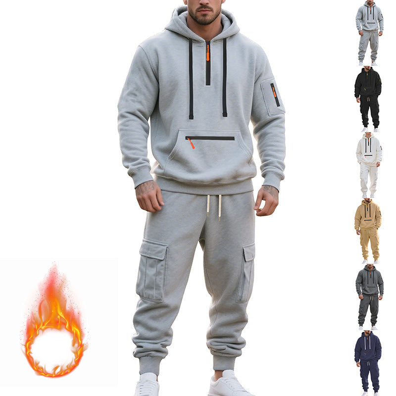 Herr Sportig Hoodie och Cargo-byxor Mirla-Eva Jonsson