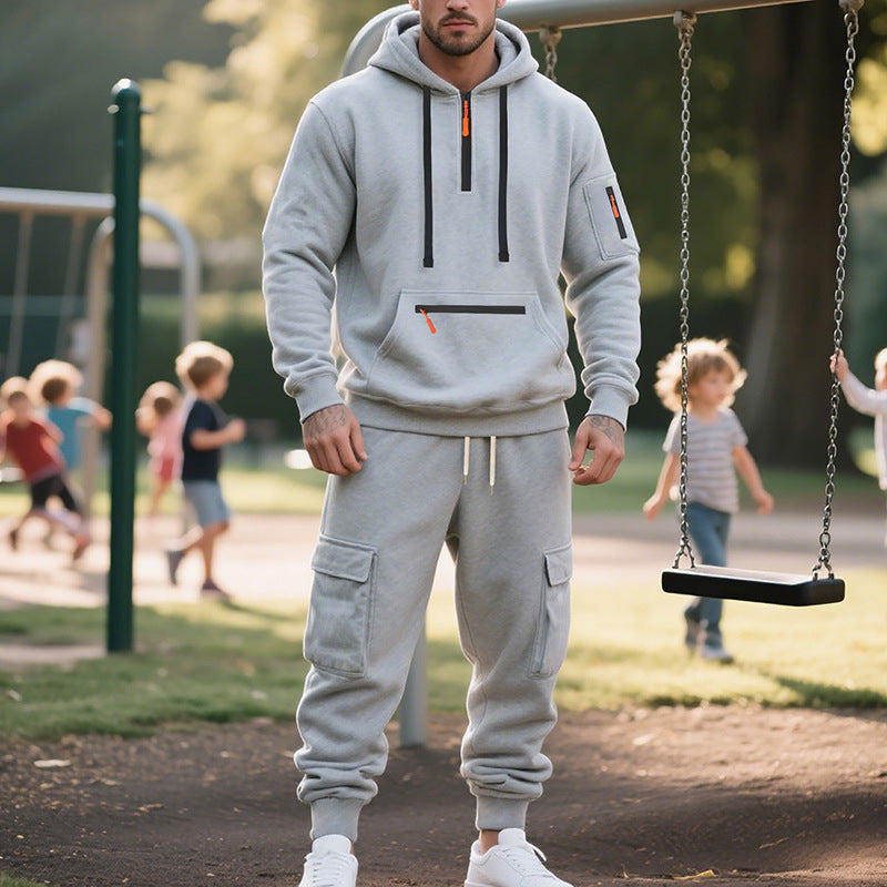 Herr Sportig Hoodie och Cargo-byxor Mirla-Eva Jonsson