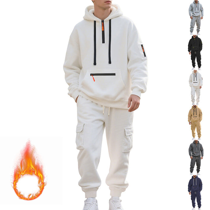 Herr Sportig Hoodie och Cargo-byxor Mirla-Eva Jonsson