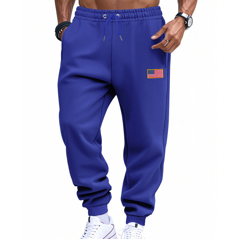 Herr Sportig Sweatpants med elastisk midja och flaggmotiv Eva Jonsson-Eva Jonsson