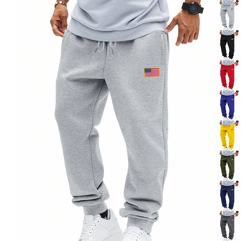 Herr Sportig Sweatpants med elastisk midja och flaggmotiv Eva Jonsson-Eva Jonsson