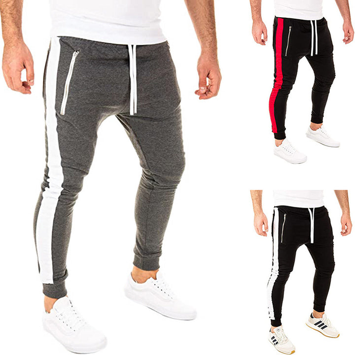 Herr Sportiga Joggingbyxor med sidofickor med dragkedja och elastisk midja Mirla-Eva Jonsson
