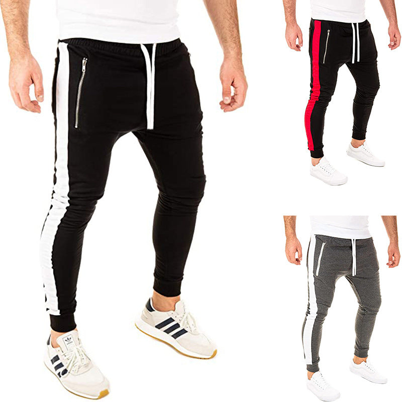 Herr Sportiga Joggingbyxor med sidofickor med dragkedja och elastisk midja Mirla-Eva Jonsson