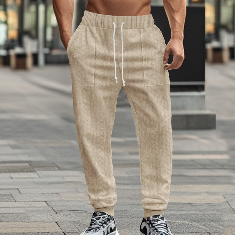 Herr Sportiga joggingsbyxor med strukturerad design och elastisk midja Eva Jonsson-Eva Jonsson