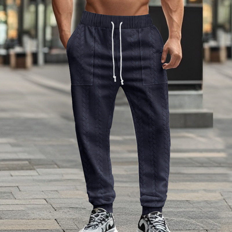 Herr Sportiga joggingsbyxor med strukturerad design och elastisk midja Eva Jonsson-Eva Jonsson