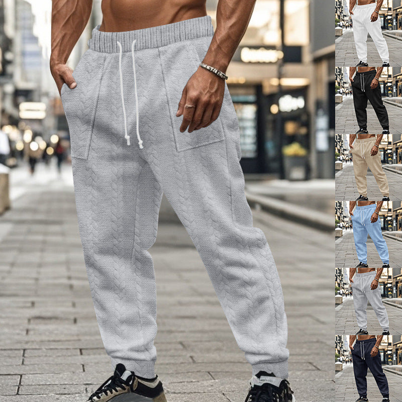 Herr Sportiga joggingsbyxor med strukturerad design och elastisk midja Eva Jonsson-Eva Jonsson