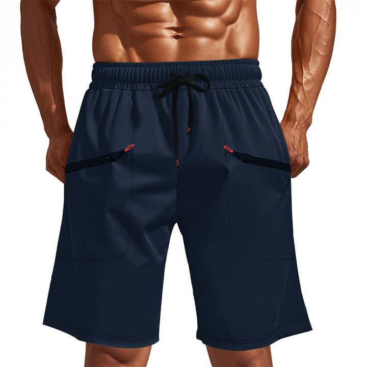 Herr Sportiga shorts med mångsidiga fickor och elastisk midja Mirla-Eva Jonsson