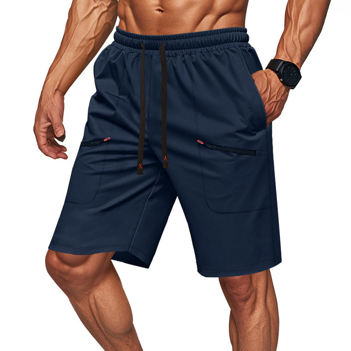 Herr Sportiga shorts med mångsidiga fickor och elastisk midja Mirla-Eva Jonsson