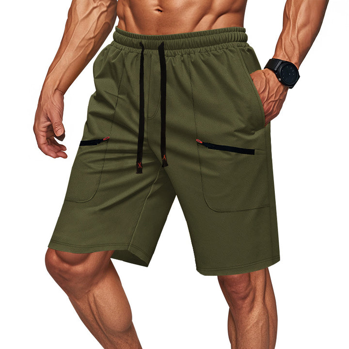 Herr Sportiga shorts med mångsidiga fickor och elastisk midja Mirla-Eva Jonsson