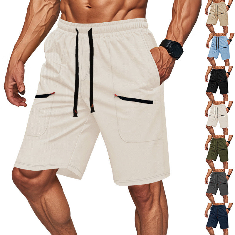 Herr Sportiga shorts med mångsidiga fickor och elastisk midja Mirla-Eva Jonsson