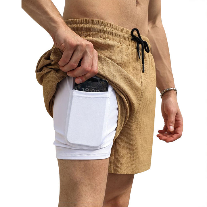 Herr Sportiga shorts med praktiska mobilfickor Mirla-Eva Jonsson