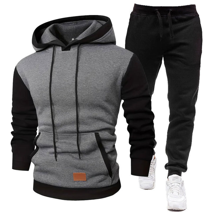 Herr Sportigt Hoodie- och Joggingbyxor-set Mirla-Eva Jonsson