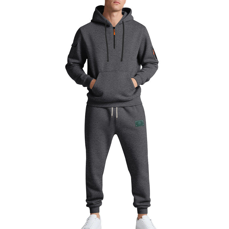 Herr Sportigt Hoodie- och Joggingdräkt-set med andningsbara egenskaper och praktiska fickor Eva Jonsson-Eva Jonsson