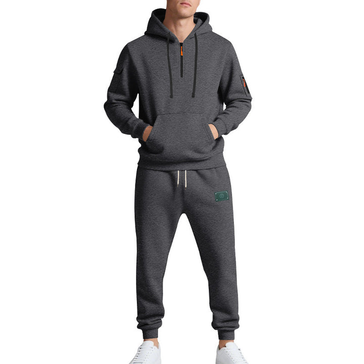 Herr Sportigt Hoodie- och Joggingdräkt-set med andningsbara egenskaper och praktiska fickor Eva Jonsson-Eva Jonsson