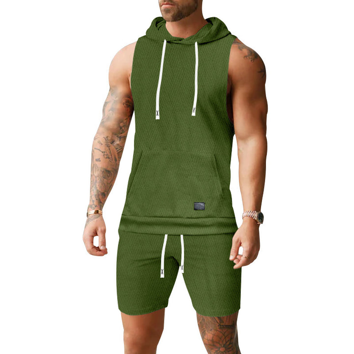 Herr Sportigt Kortärmad Hoodie-Set Mirla-Eva Jonsson