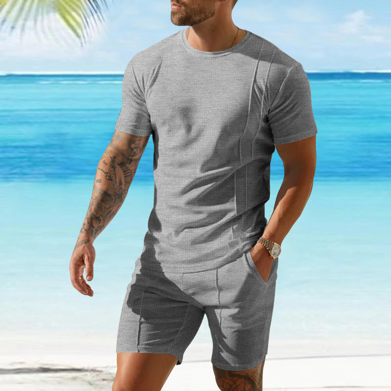Herr Sportigt Kortärmat Överdel och Shorts-Set Mirla-Eva Jonsson